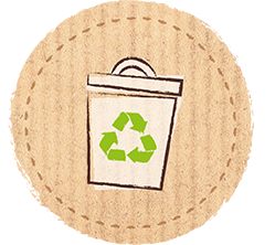 drawing of the recycling logo